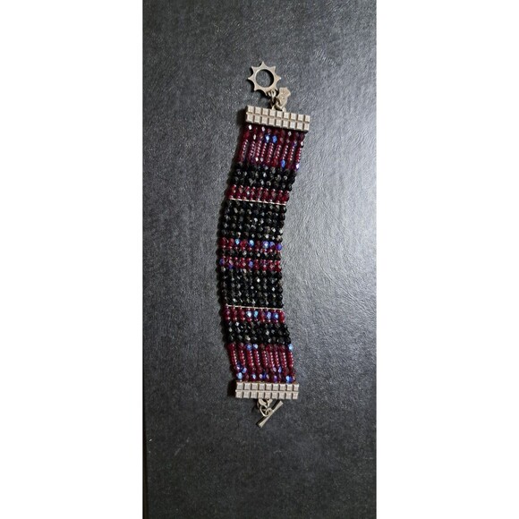 Muse sign bracelet beaded multi-strand multicolor rare rhinestone mobile - Picture 5 of 12